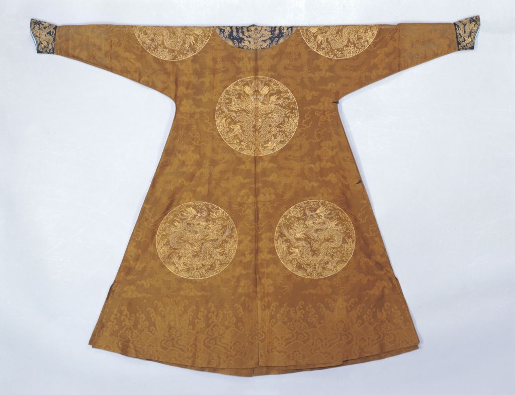 图片[3]-Fragrant Cloud Dragon Diameter Yarn Flat Gold Tuanlong Single Robe-China Archive